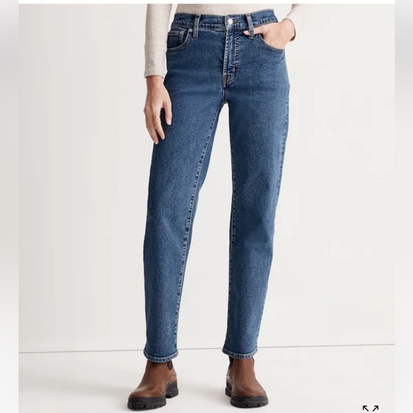 Madewell The Perfect Vintage Straight Jeans Bright Indigo Instacozy Edition - Picture 2 of 15